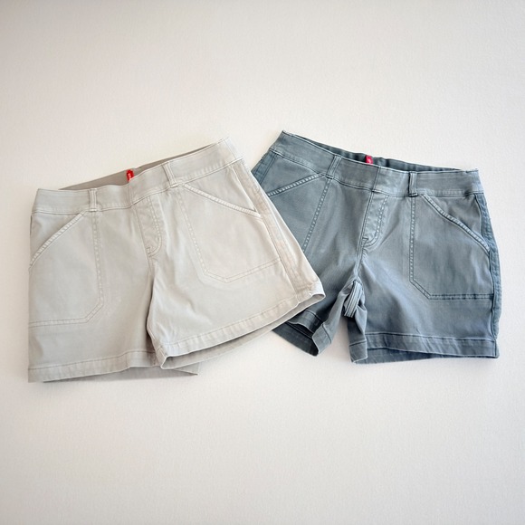SPANX Pants - Spanx Stretch Twill Shorts  Bundle of 2 Beige and slate Size Med